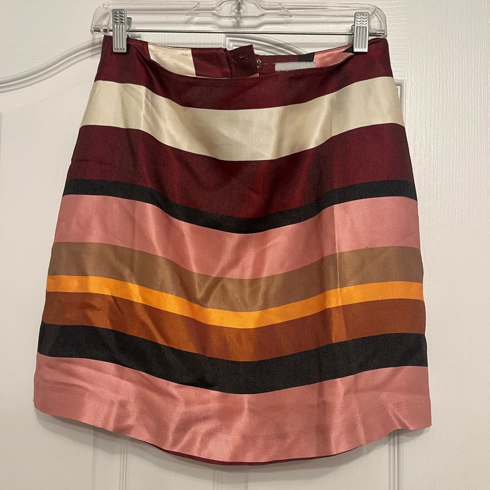 Striped High-Waisted Mini Skirt